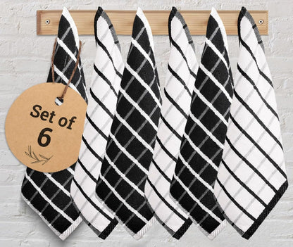 Urban Villa Cotton Kitchen Towels | TRUE Shift Eco Towels (20″×30″, Striped, Mitered)