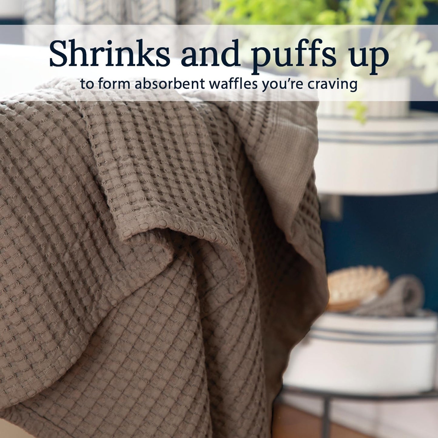 Gilden Tree Bathroom Mat: 100% Absorbent Cotton Waffle Weave