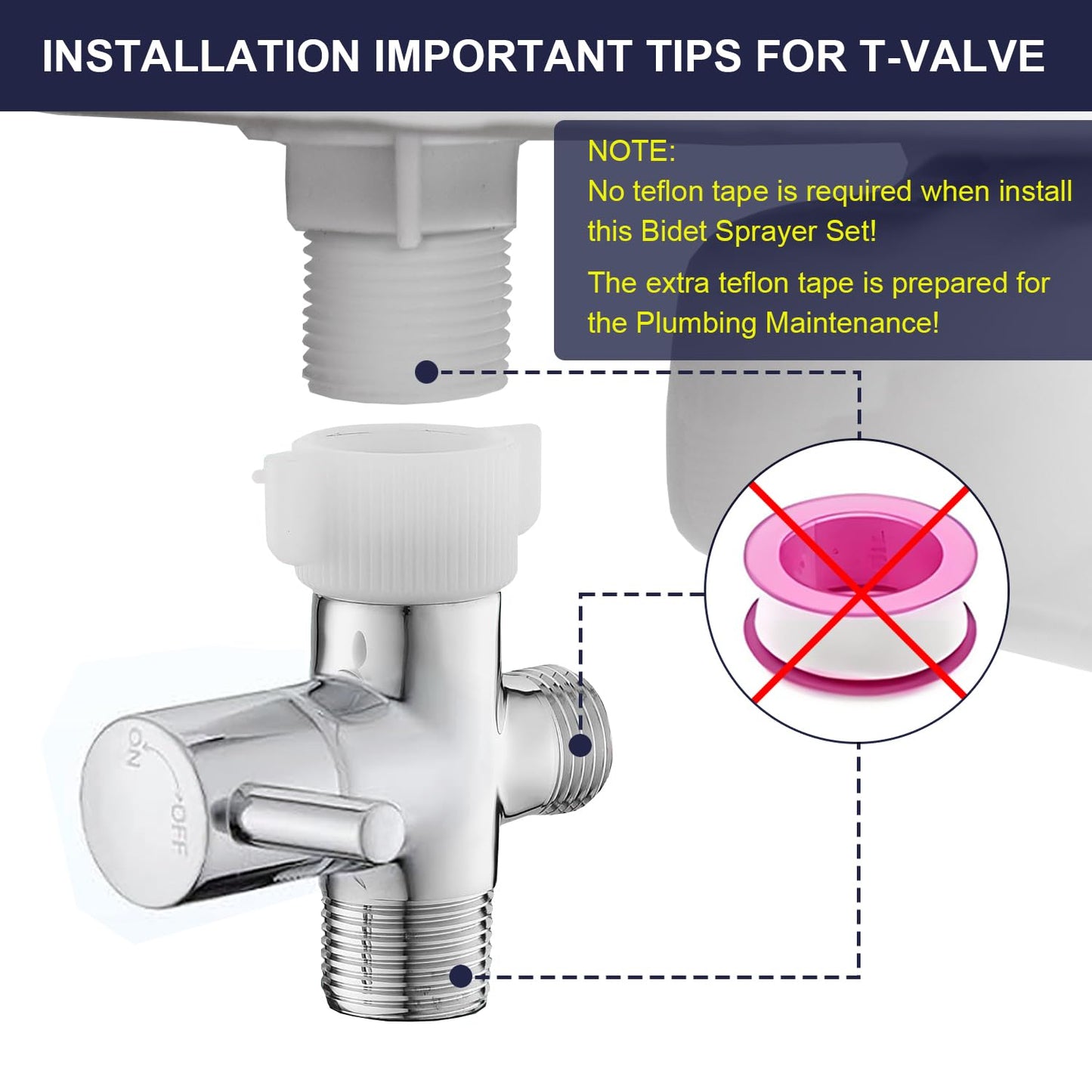Pugrwei 304 Stainless Steel Handheld Cloth Diaper & Bidet Sprayer Set