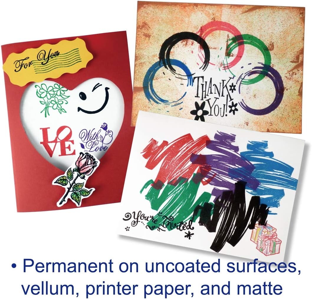 Non-Toxic Waterproof Ink Pads: Acid-Free Formula for Permanent Card Making and Crafts