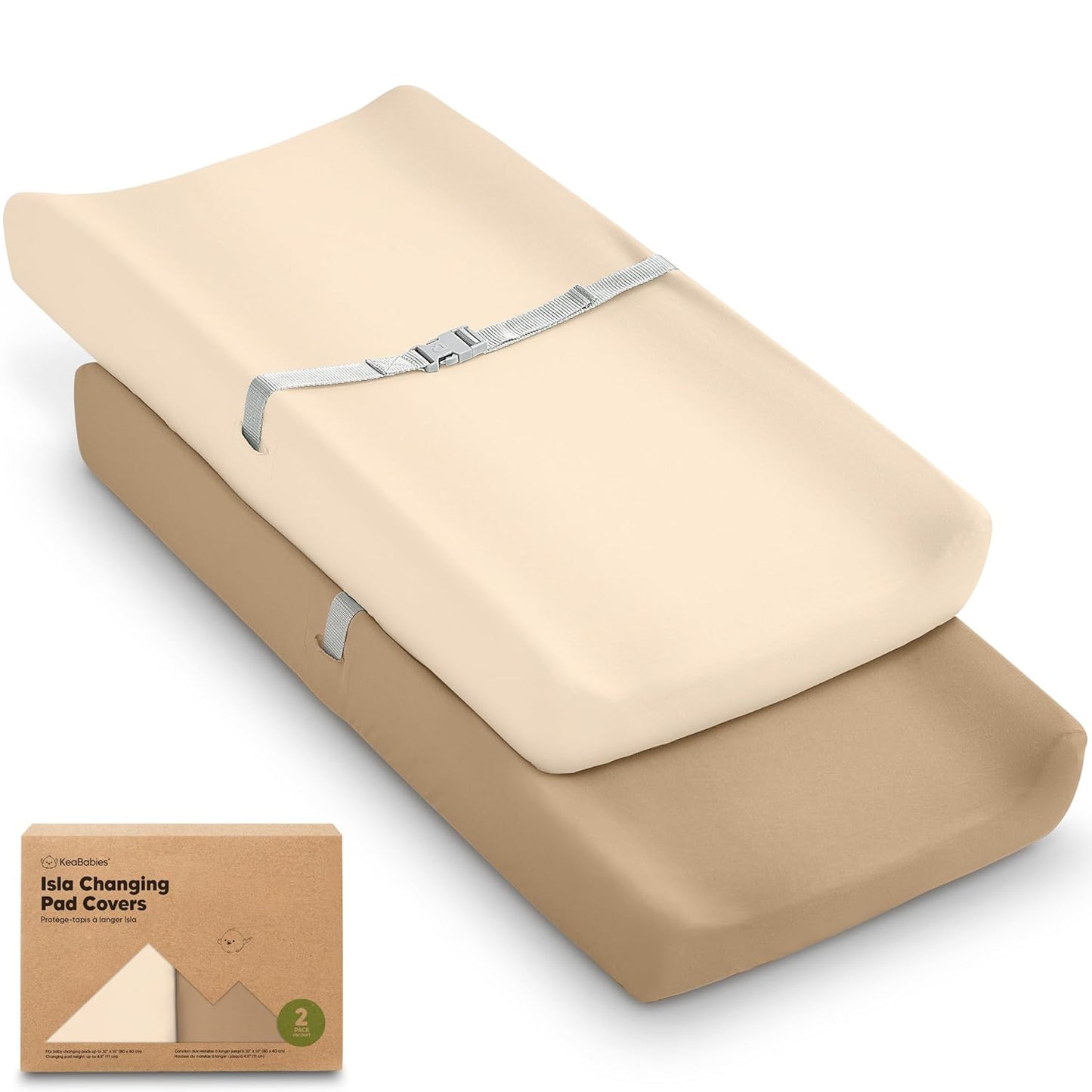 Soothe 100% GOTS-Certified Organic Cotton Changing Pad Covers (2-Pack)