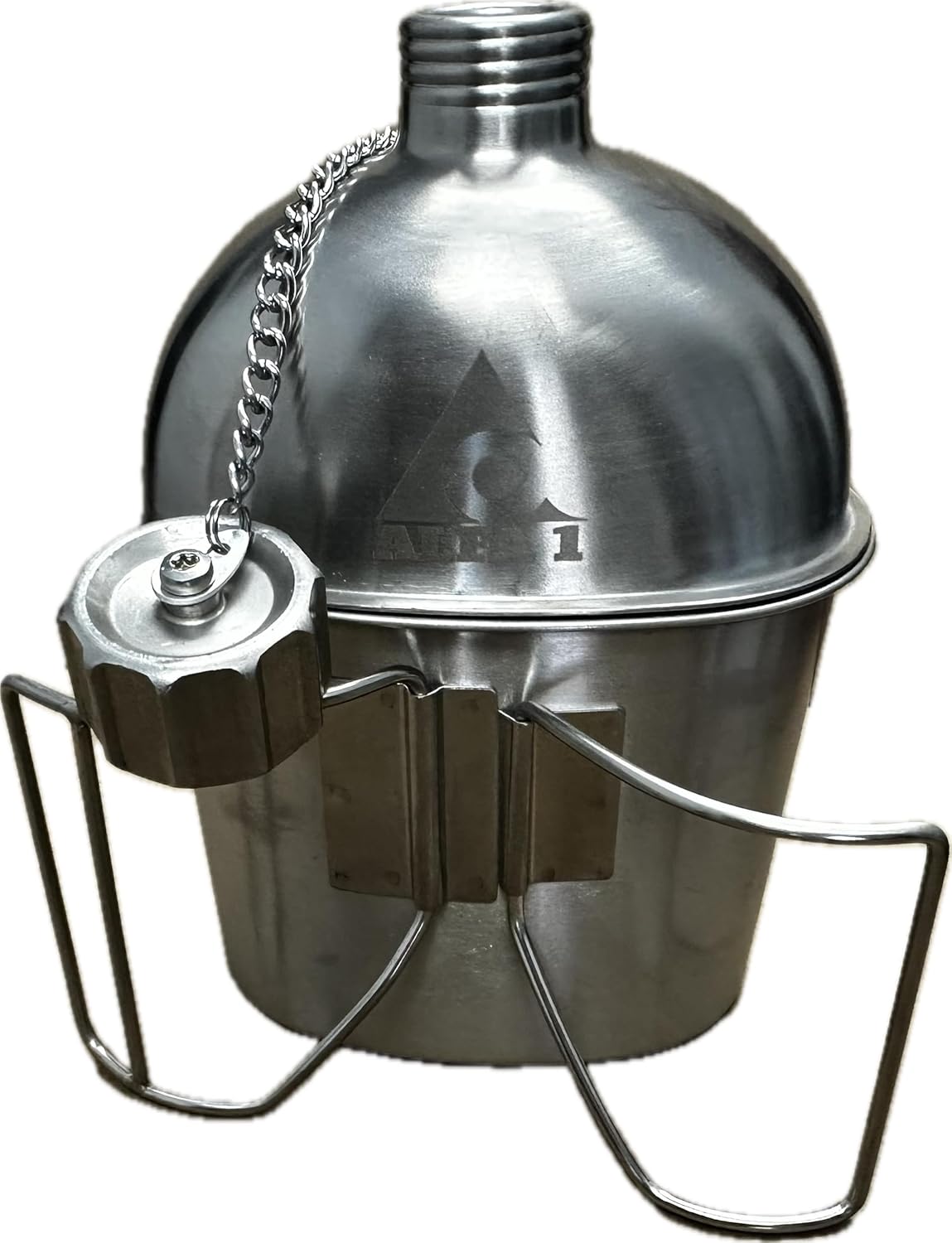 GI Military Grade Stainless Steel Canteen & Kidney Style Cup