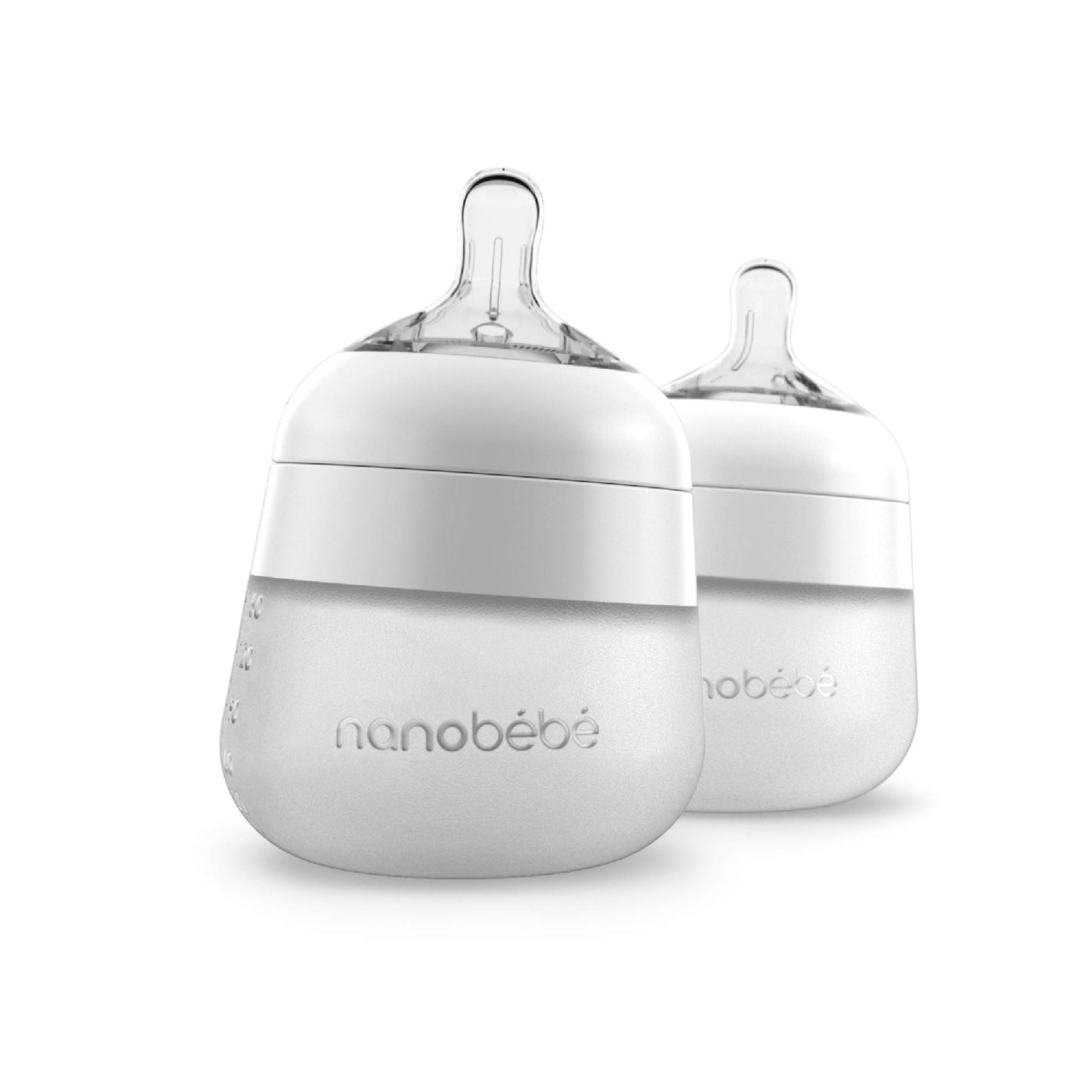 Nanobebe Flexy 9oz Silicone Baby Bottles with Anti-Colic Venting (3-Pack)