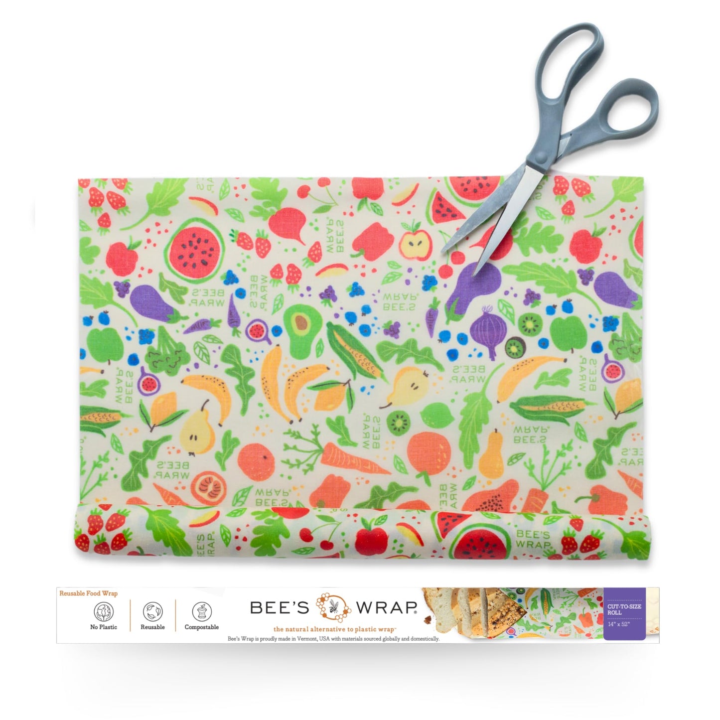Bee’s Wrap Reusable Beeswax Food Wrap Roll (14" x 52")