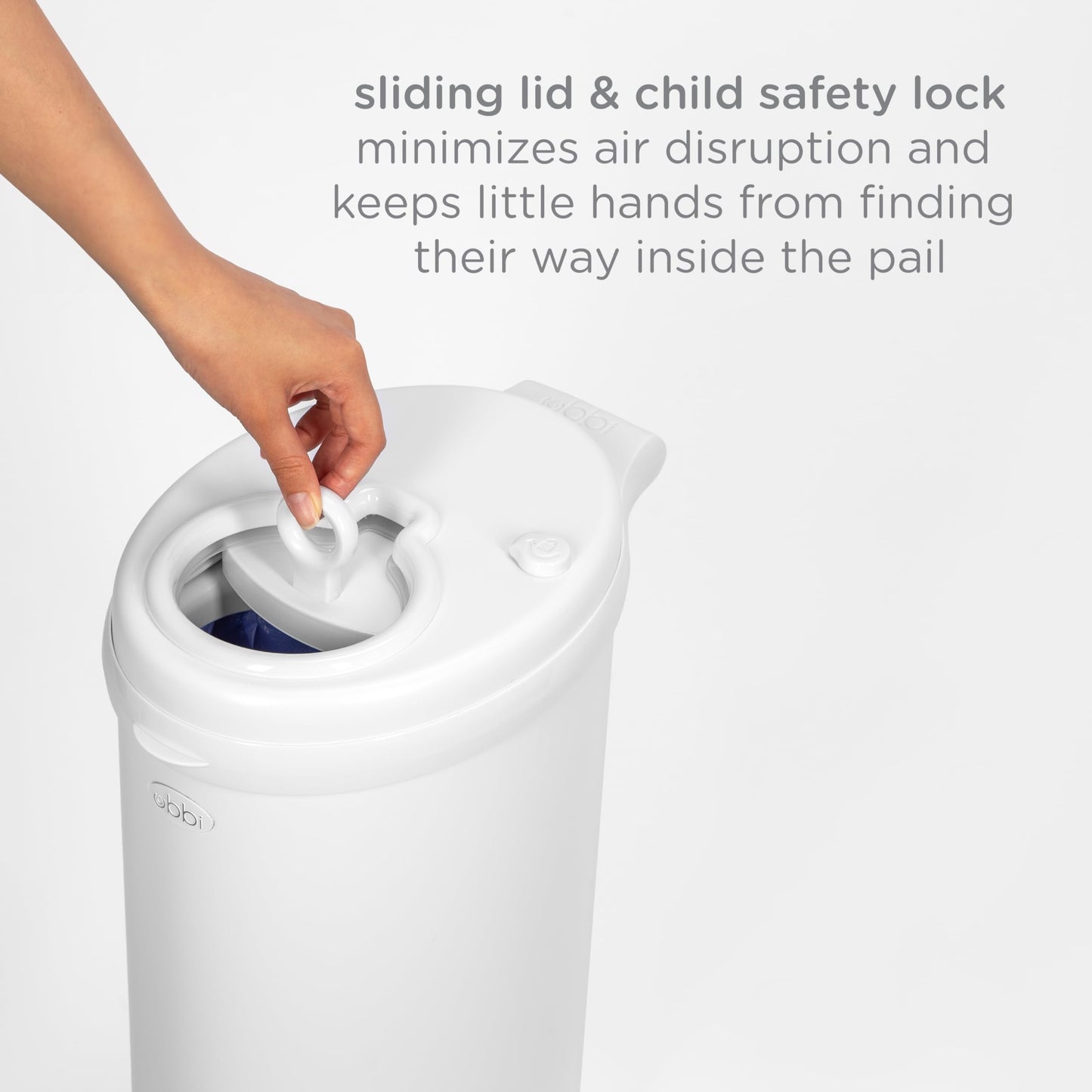 Ubbi Steel Diaper Pail: Powder-Coated Odor-Locking Bin