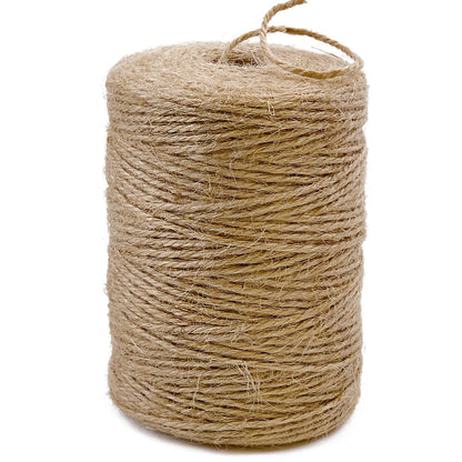 100% Natural Jute Twine: 1100 Feet of Biodegradable Cord for Zero-Waste Crafting and Gardening