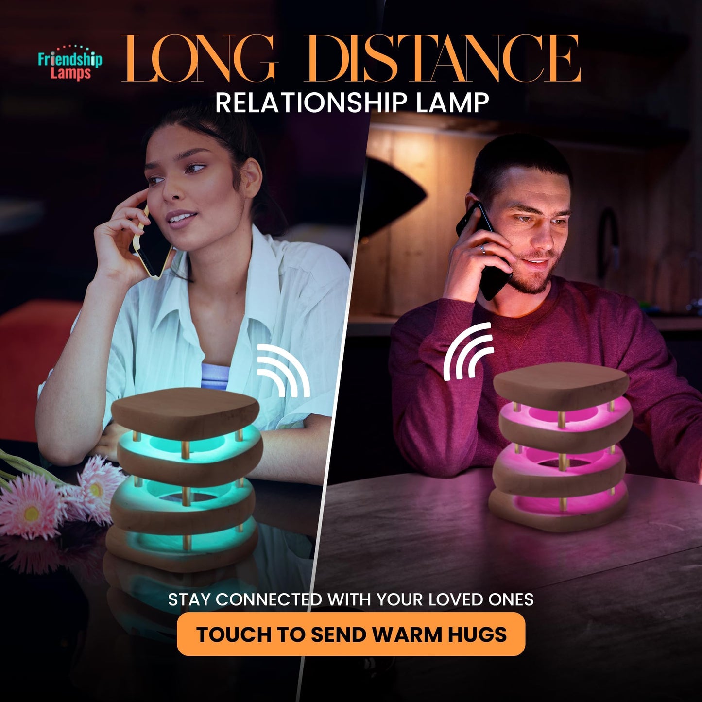 Filimin Friendship Lamp: Mid-Century Knotty Alder Wood