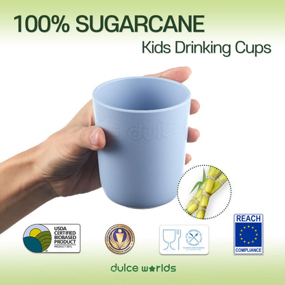 Dulce Worlds 100% Sugarcane Unbreakable Kids Cups (5-Pack)