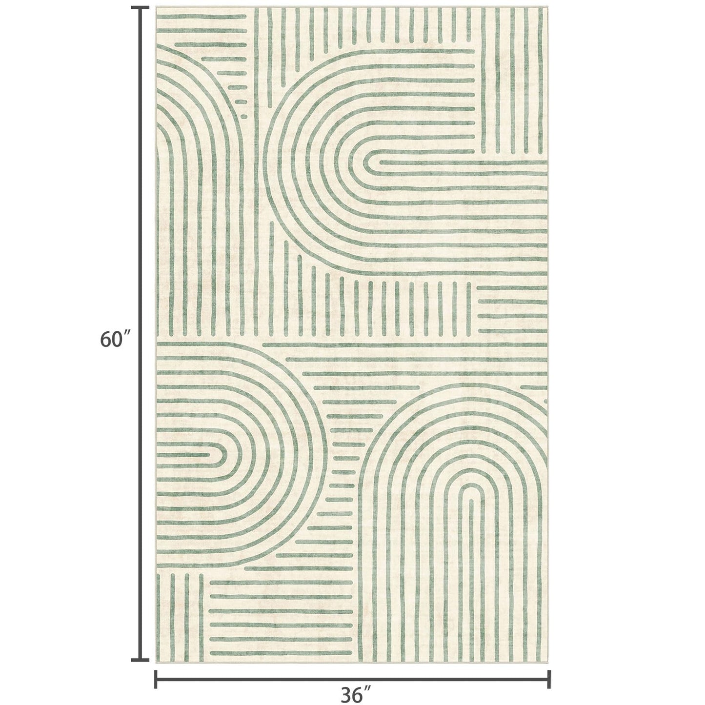 LUXRUG 6x9 OEKO-TEX Certified Modern Abstract Washable Rug