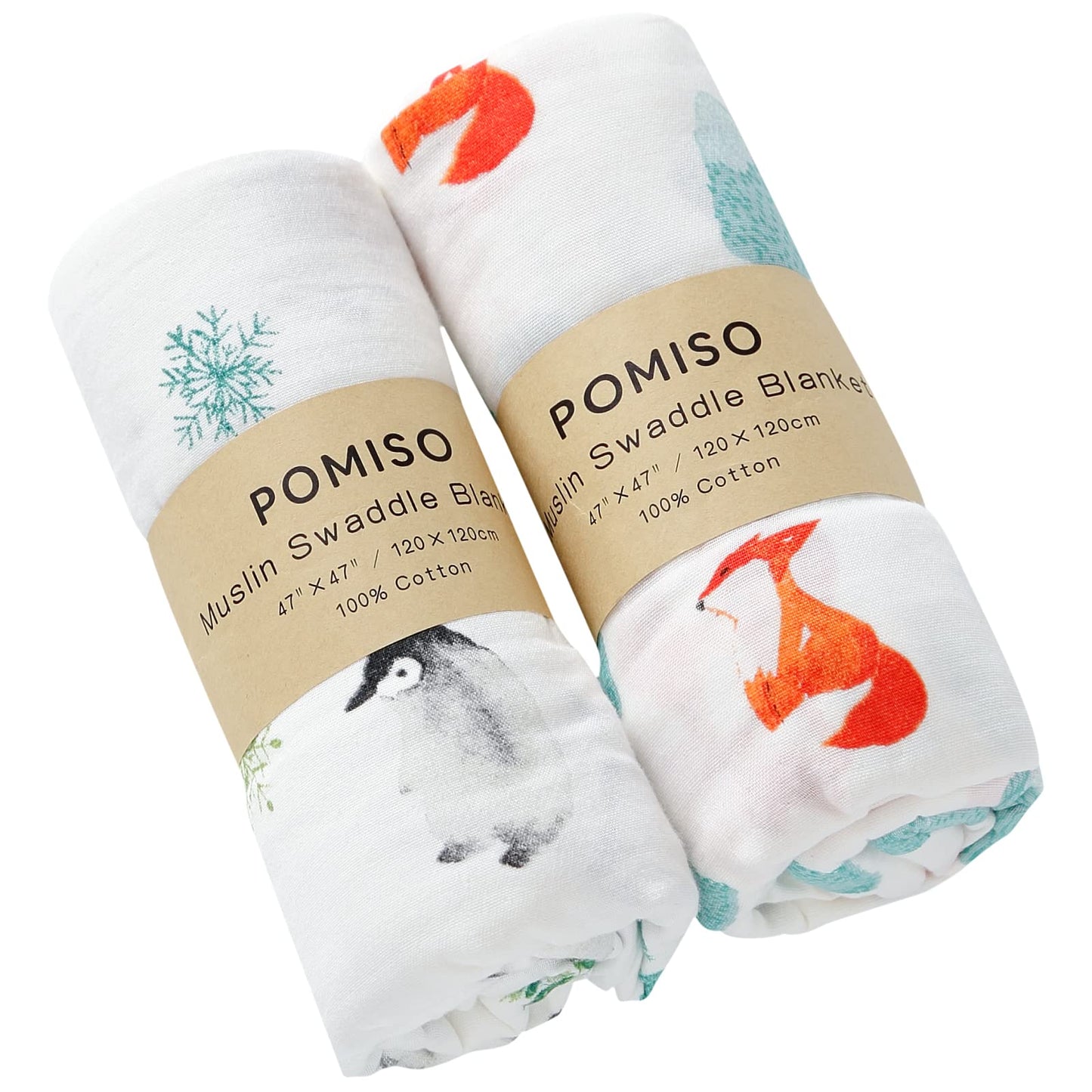 POMISO Muslin Swaddle Pack: 100% Pure Cotton Comfort