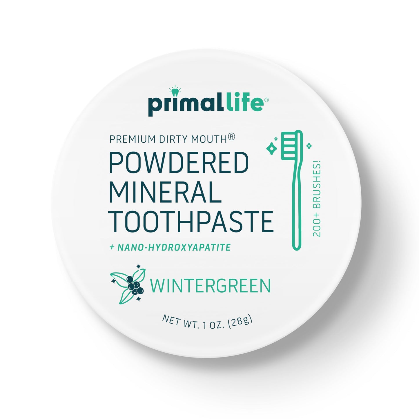 Primal Life Organics Dirty Mouth Toothpowder: Sweet Bubblegum 0.25 oz