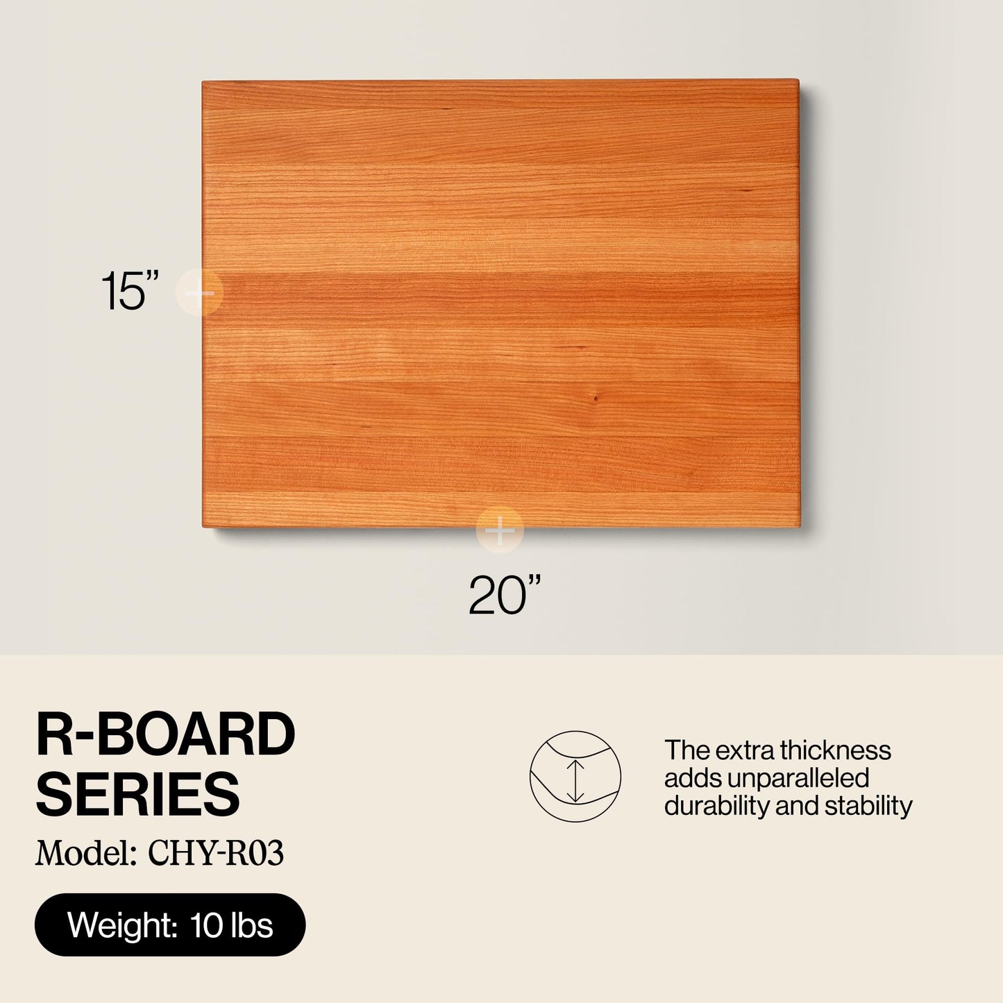 John Boos R-Board Series Maple Cutting Board (24”x18”x1.5”)