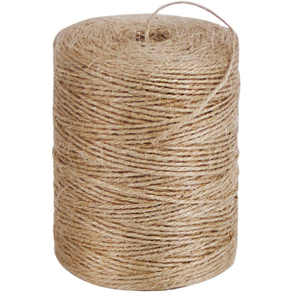 100% Natural Jute Twine: 1100 Feet of Biodegradable Cord for Zero-Waste Crafting and Gardening
