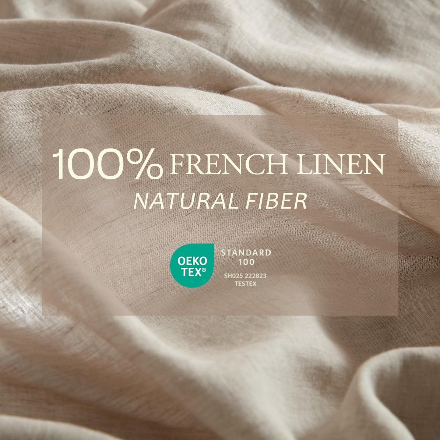 DAPU 100% Pure French Linen Sheets: Natural Normandy Flax Set