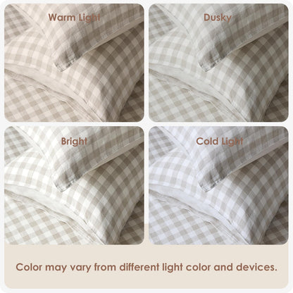 DAPU 100% Pure French Linen Sheets: Natural Normandy Flax Set