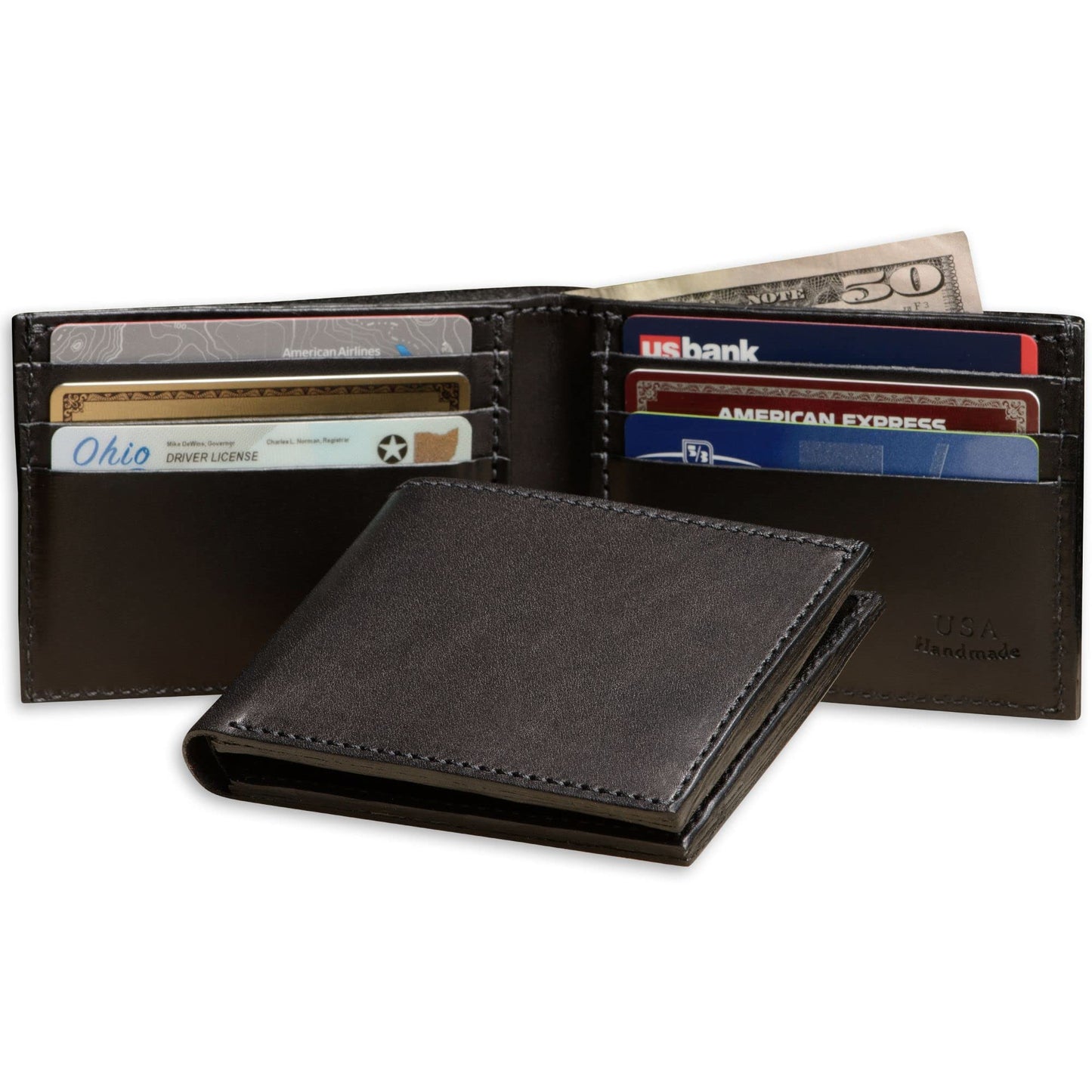 Premium Full-Grain Bridle Leather Bifold Wallet | TRUE Shift Crafted in USA