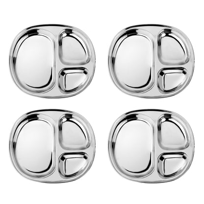 Ahimsa Balanced Bites Pediatrician-Designed Stainless Steel Divided Plate