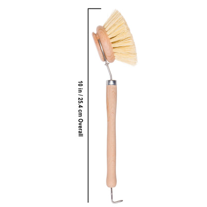 Redecker Tampico Fiber Dish Brush: Oiled Beechwood Handle (Set of 2)