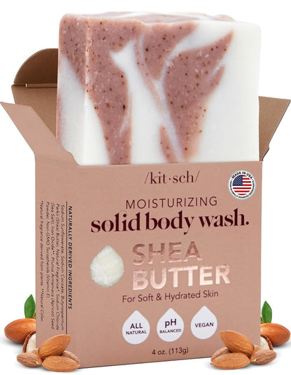 Plastic-Free Sugar Body Scrub Bar, Vegan & Leaping Bunny – Kitsch
