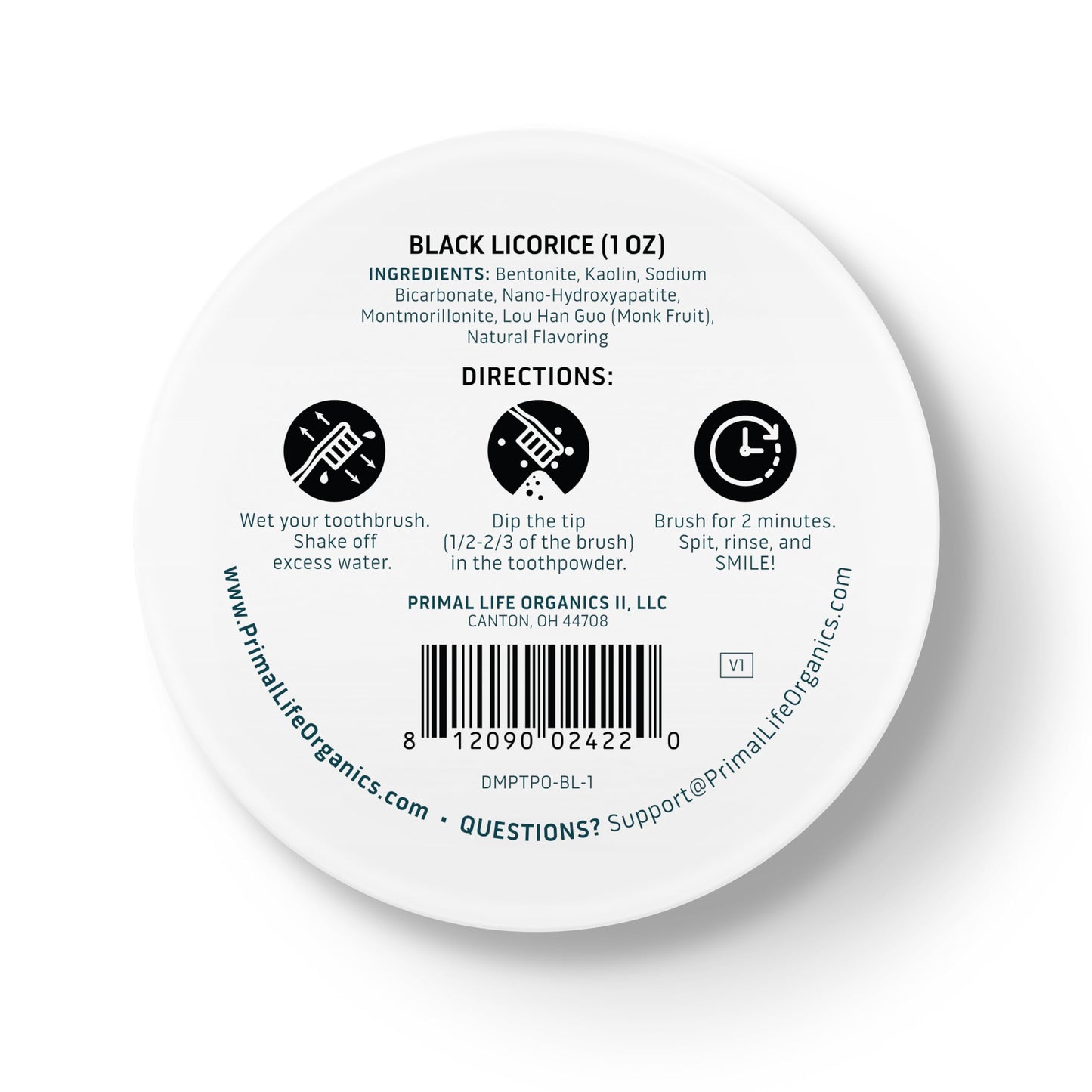 Primal Life Organics Dirty Mouth Toothpowder: Sweet Bubblegum 0.25 oz