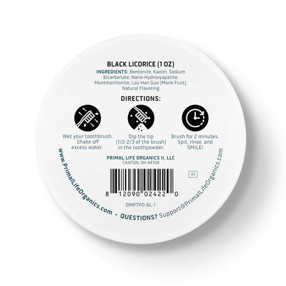 Primal Life Organics Dirty Mouth Toothpowder: Sweet Bubblegum 0.25 oz