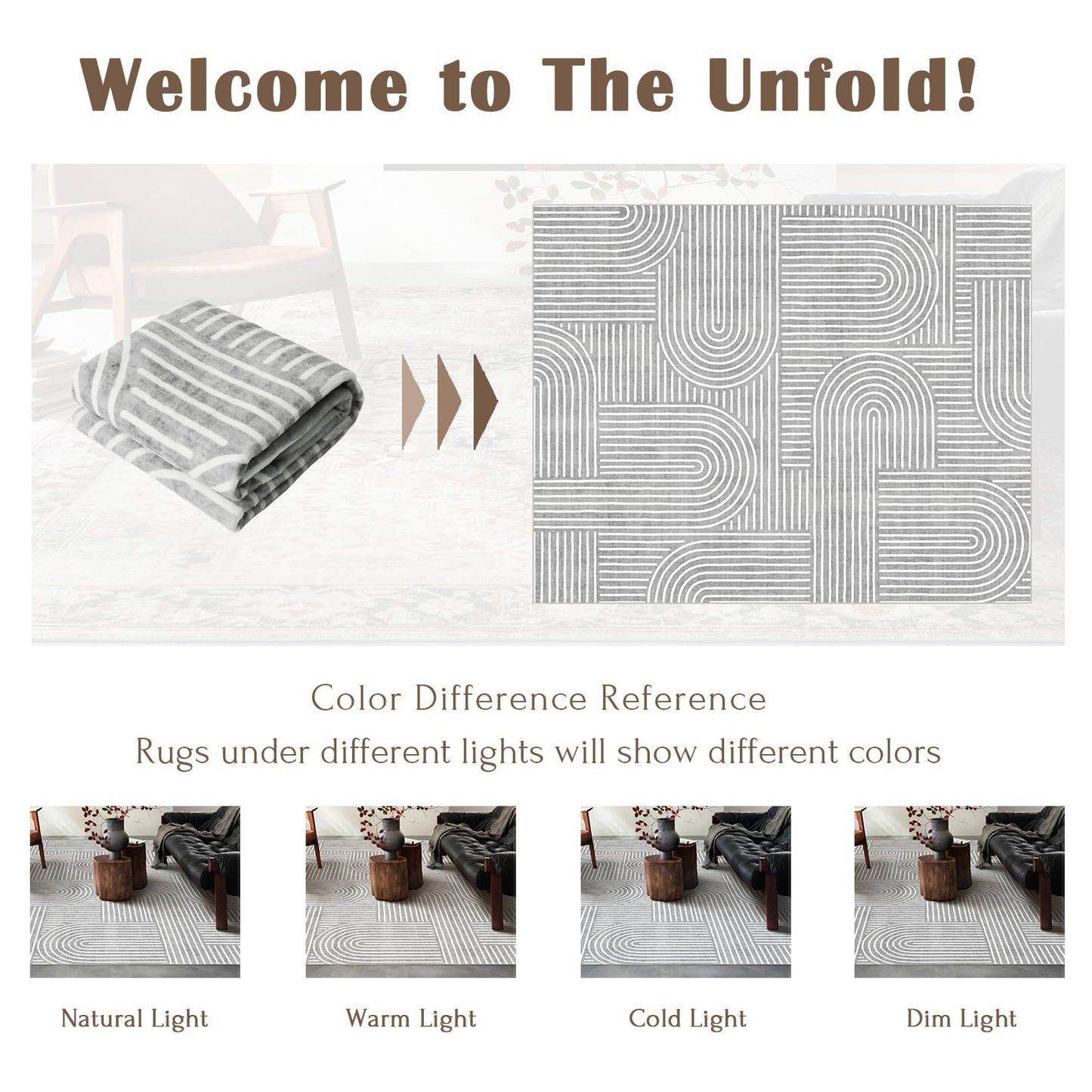LUXRUG 6x9 OEKO-TEX Certified Modern Abstract Washable Rug