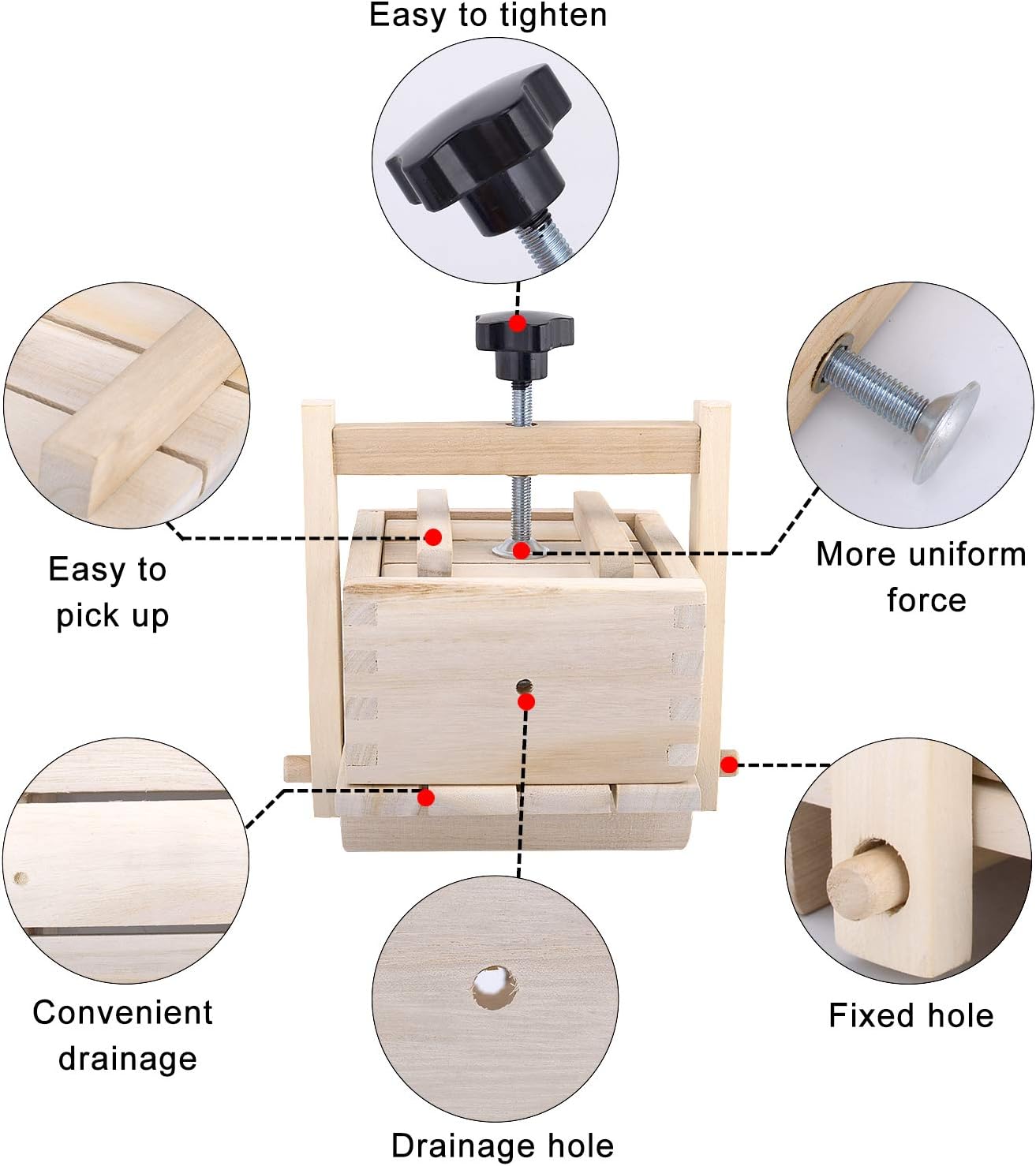 Inkesky Wooden Tofu & Cheese Maker | TRUE Shift Toxin‑Free Press Kit