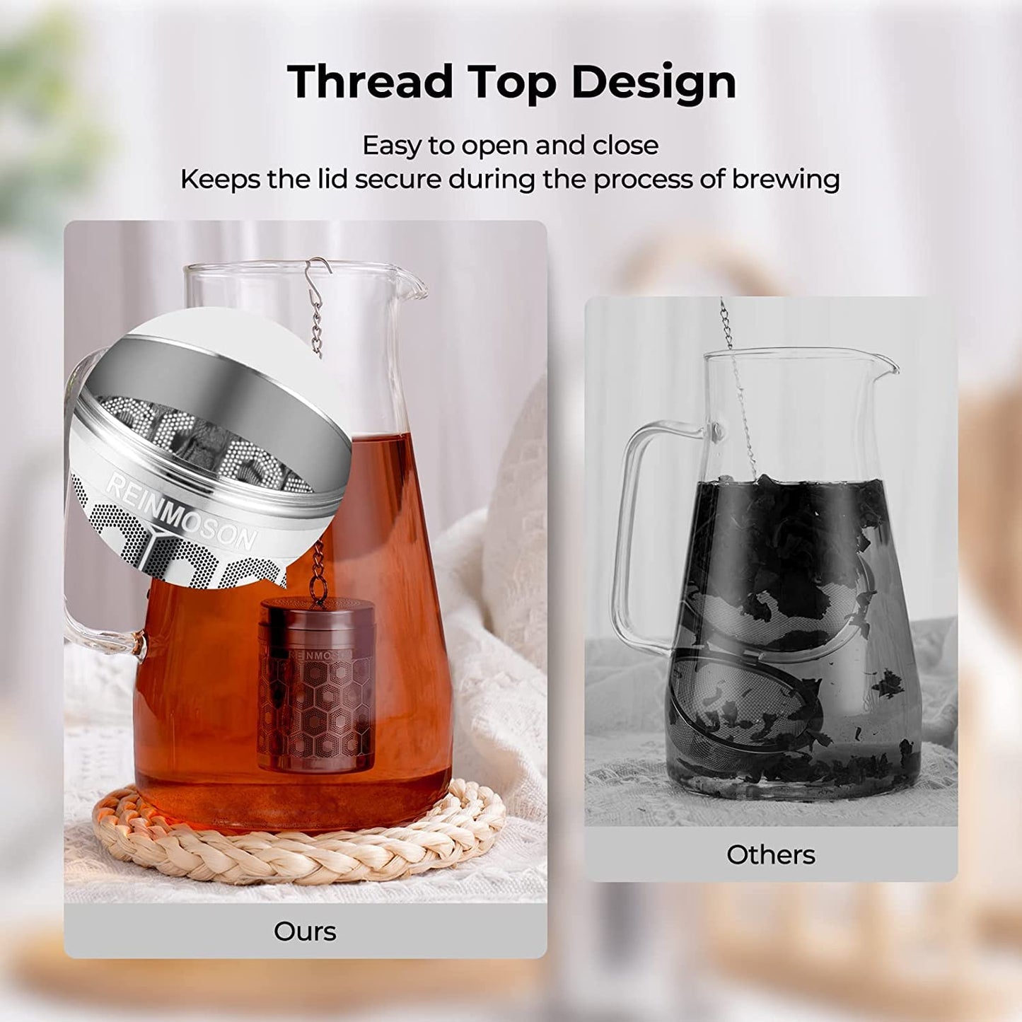 Reinmoson Extra Fine Mesh Stainless Steel Tea Strainer