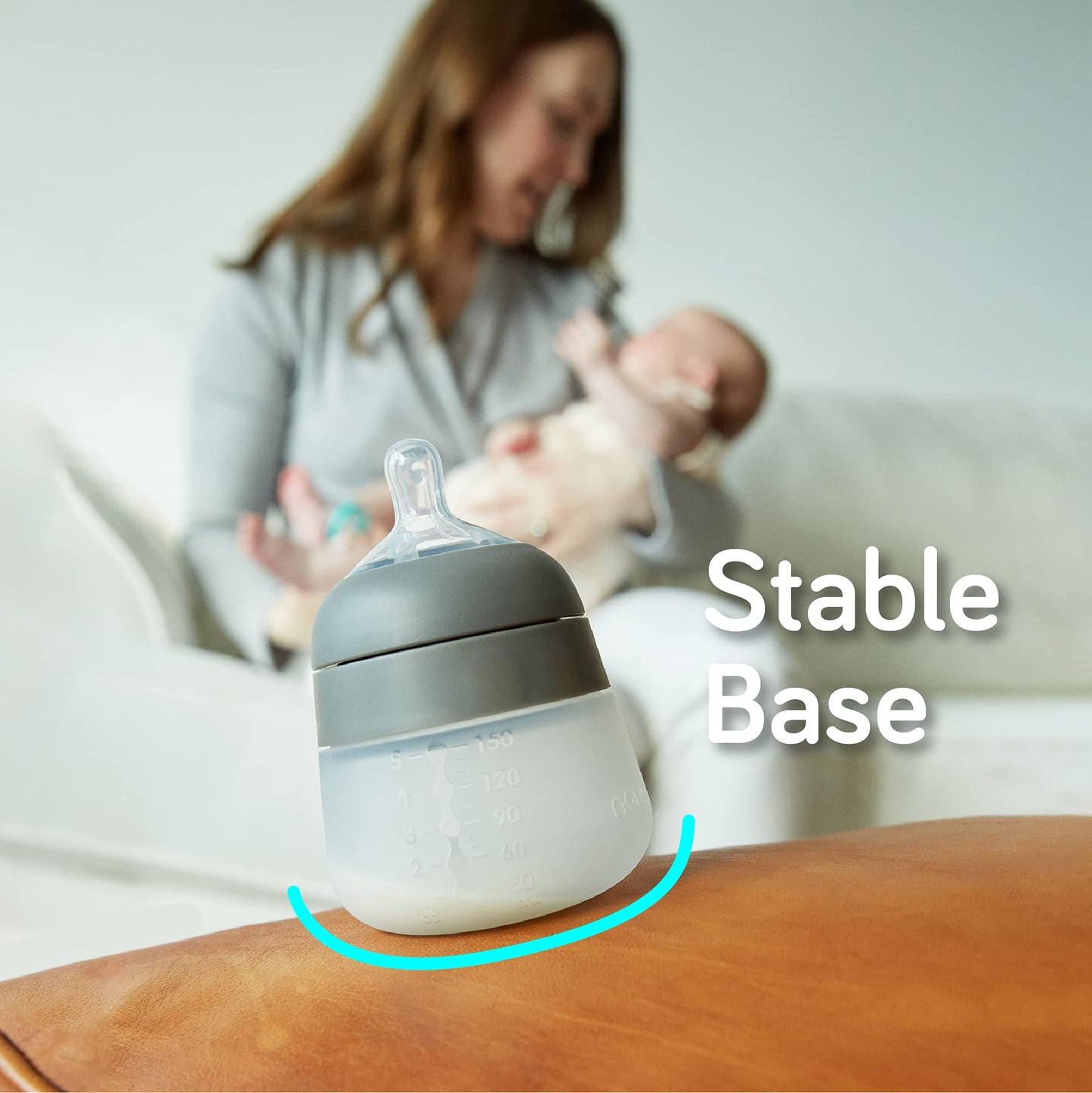 Nanobebe Flexy 9oz Silicone Baby Bottles with Anti-Colic Venting (3-Pack)