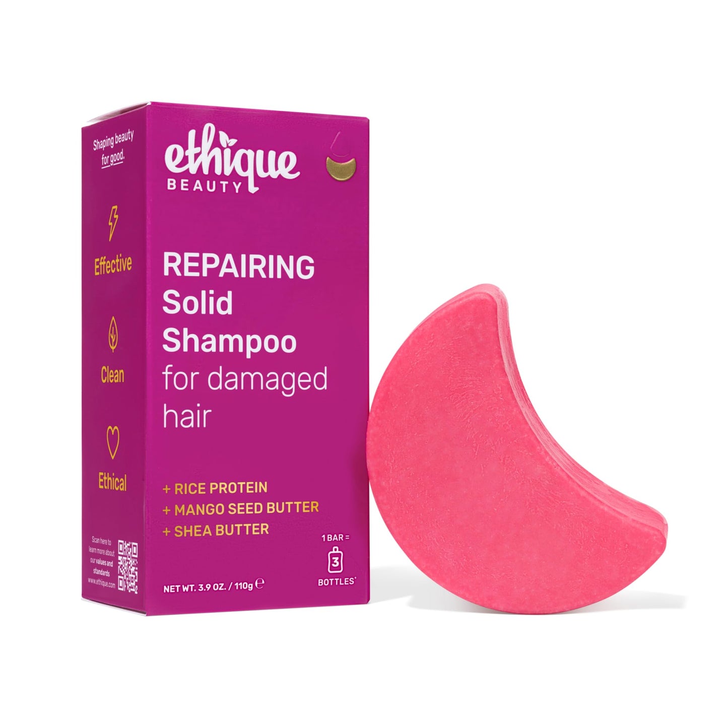 Ethique "Professor Curl" Shea Butter Shampoo Bar: Plastic-Free