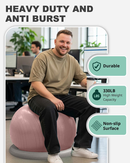 Trideer Yoga Ball Chair: Hypo-Allergenic Stability System