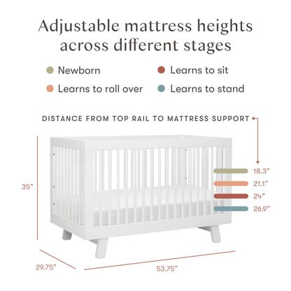 Babyletto Hudson 3-in-1 Crib: GREENGUARD Gold Purity