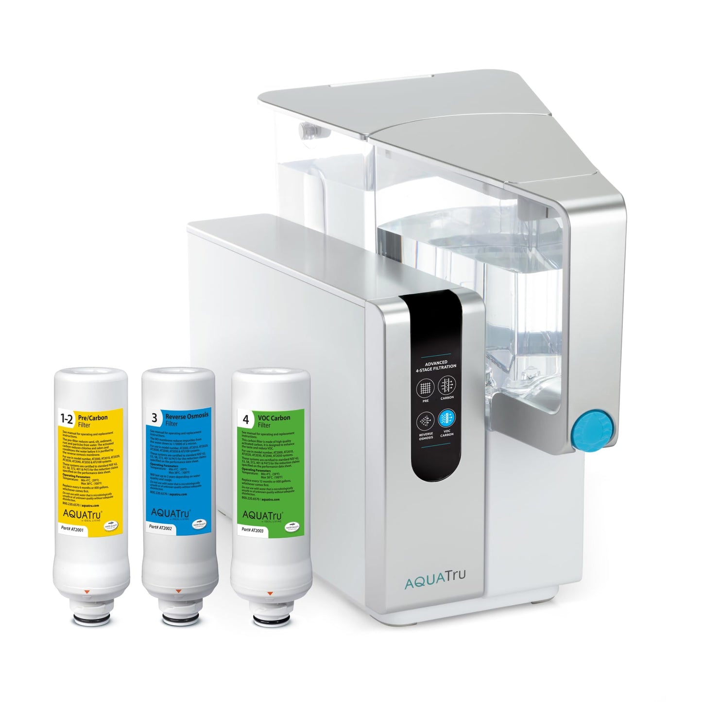 AquaTru Classic Countertop Reverse Osmosis Water Purifier: Certified for PFAS, Lead, and Fluoride
