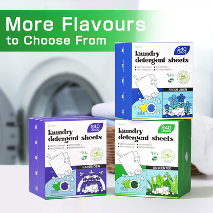Soulink Laundry Sheets: Plant-Based Unscented 240 Loads