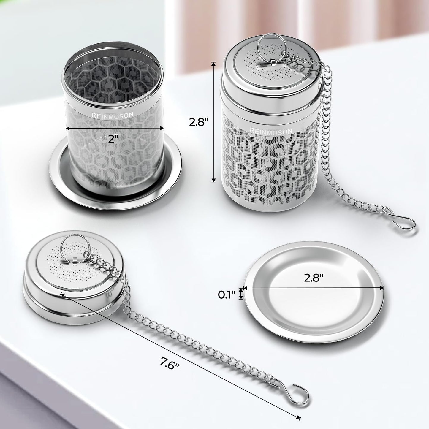 Reinmoson Extra Fine Mesh Stainless Steel Tea Strainer