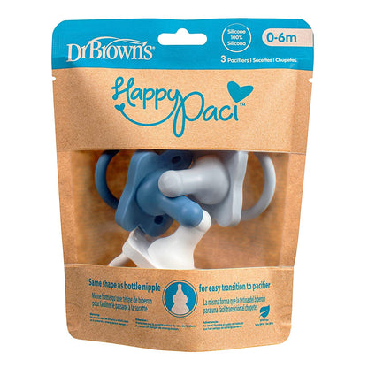 Dr. Brown's HappyPaci Silicone Pacifier: 100% Medical-Grade One-Piece