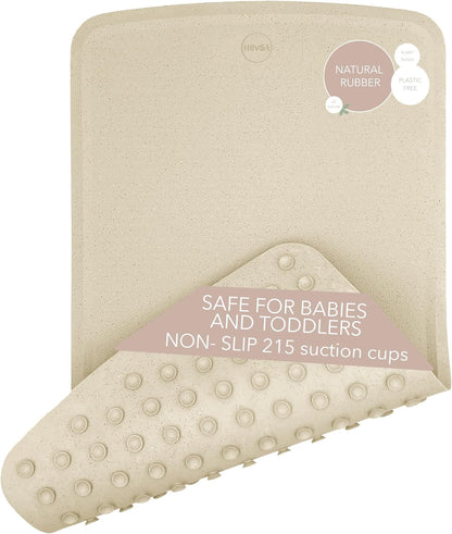 HEVEA Natural Rubber Wave Bath Mat: Plastic-Free & Biodegradable