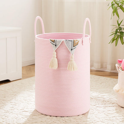 Artfeel 60L Handwoven Natural Cotton Rope Laundry Hamper