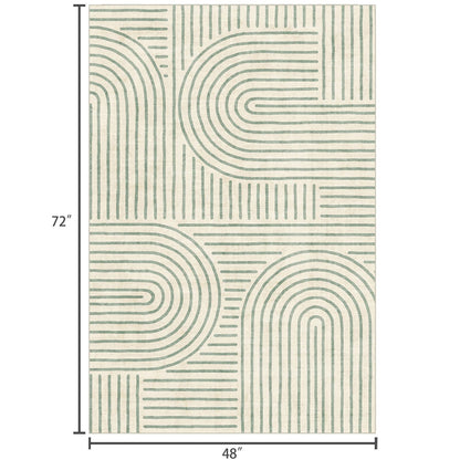 LUXRUG 6x9 OEKO-TEX Certified Modern Abstract Washable Rug