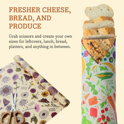 Bee’s Wrap Beeswax Food Wrap Roll | TRUE Shift Plastic‑Free Kitchen