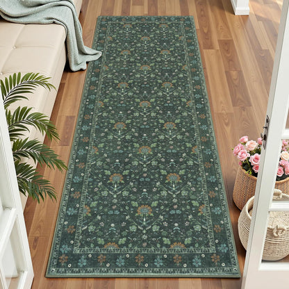 Vibrug Coastal Medallion OEKO-TEX Certified Washable Area Rug