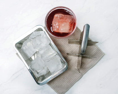 RSVP International Endurance Ice Cube Tray – Vintage-Inspired Stainless Steel, Plastic-Free