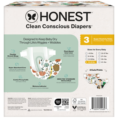 The Honest Company Comfort Dry Diapers: TCF Plant-Based Protection