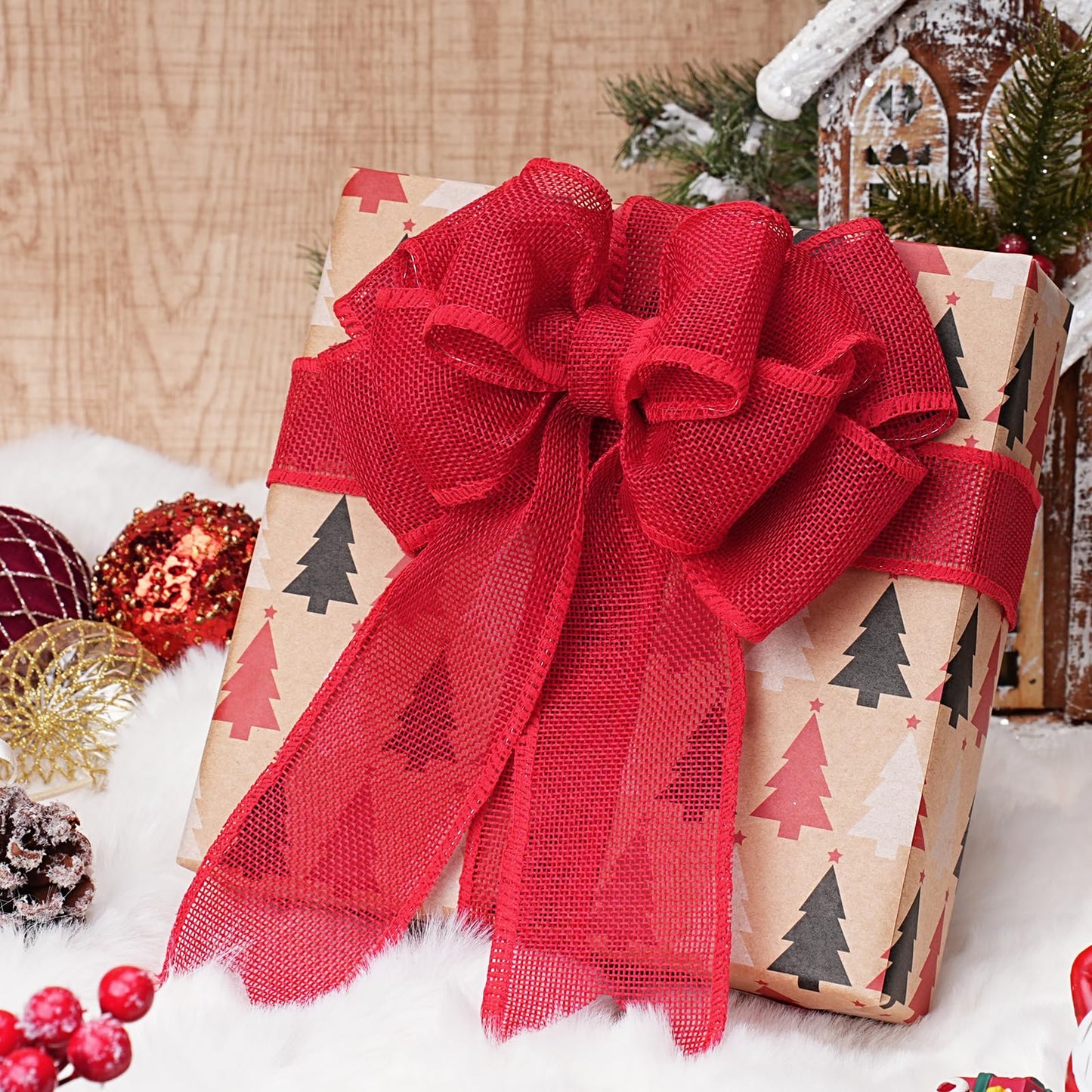 Natural Burlap Wired Ribbon: The Zero-Waste Christmas Accessory That Replaces Synthetic Plastic