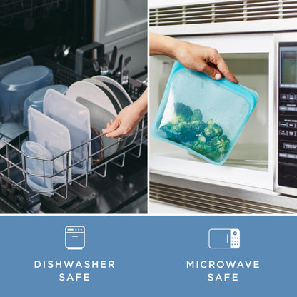 Stasher Premium Silicone Reusable Food Storage Bags (5-Pack Tie Dye)