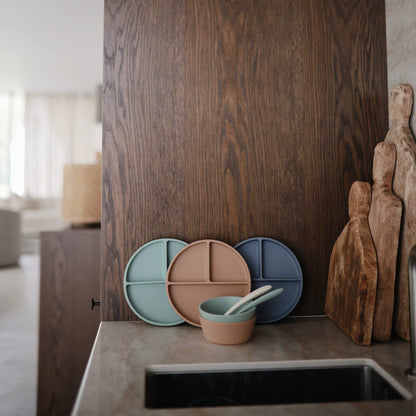 mushie 100% Food-Grade Silicone Divided Suction Plate