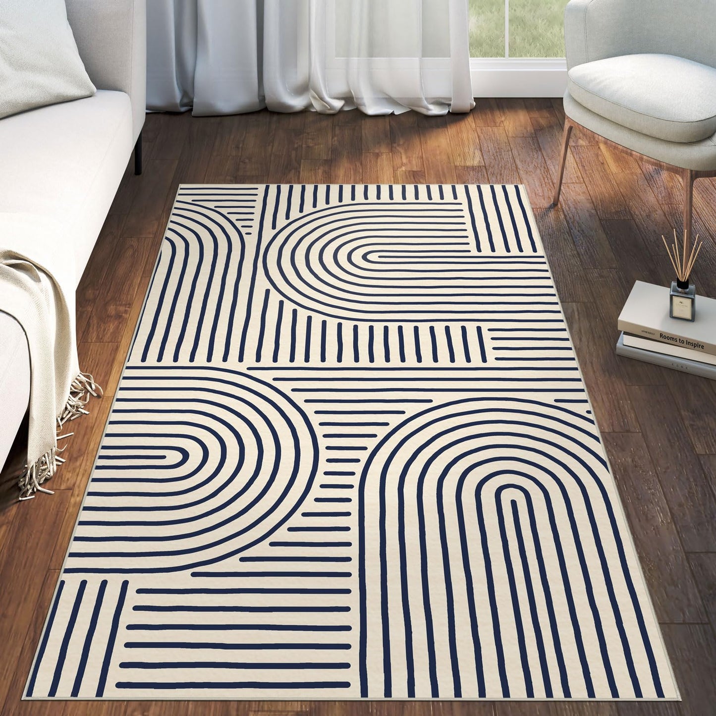 LUXRUG 6x9 OEKO-TEX Certified Modern Abstract Washable Rug