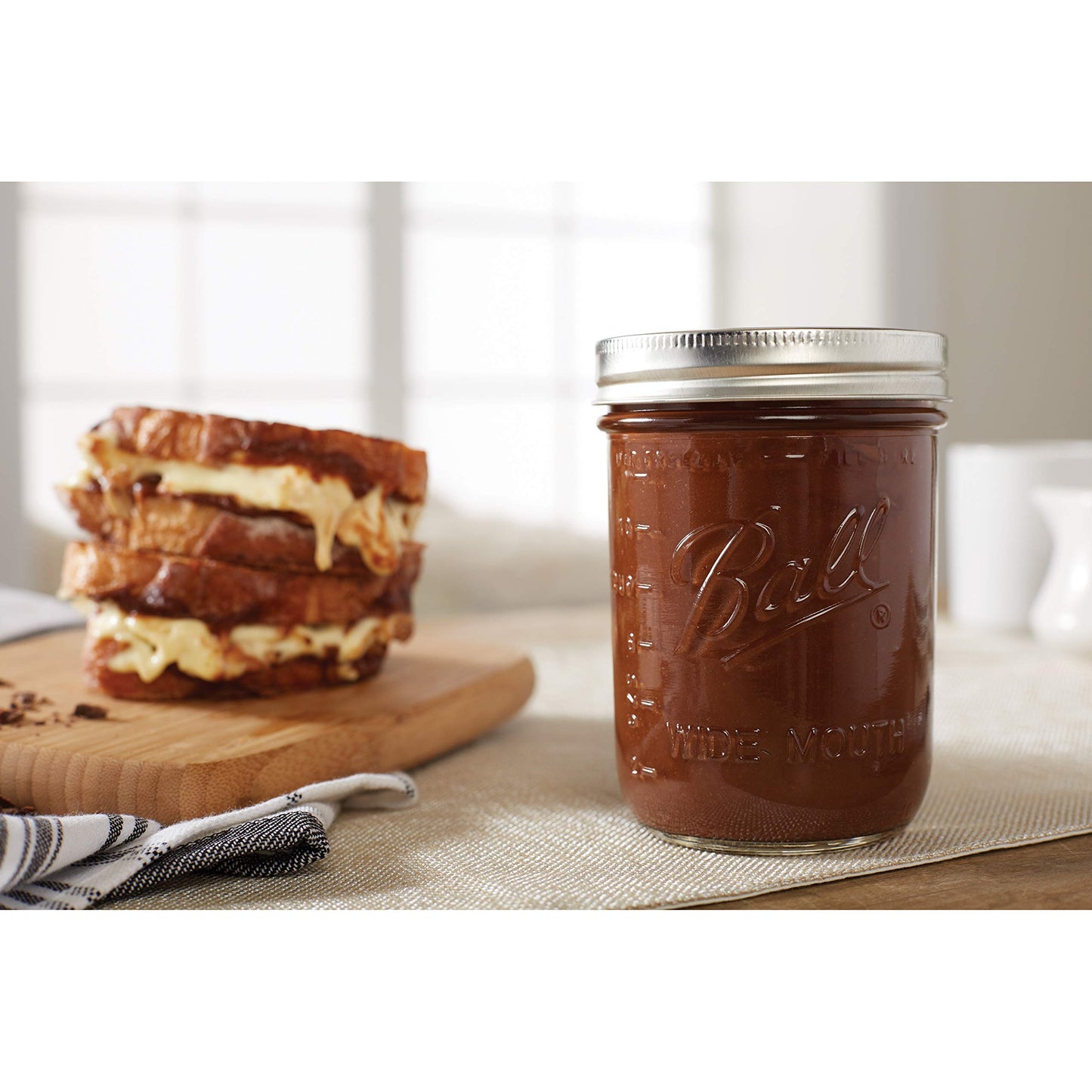 Quilted Glass Jelly Jars, 8 oz, BPA-Free, 12-Count - Ball