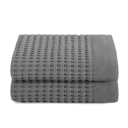 Gilden Tree Bathroom Mat: 100% Absorbent Cotton Waffle Weave