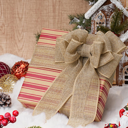 Natural Burlap Wired Ribbon: The Zero-Waste Christmas Accessory That Replaces Synthetic Plastic